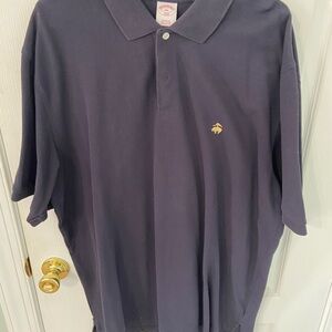 Brooks Brothers Dark Blue Polo with Gold Logo
